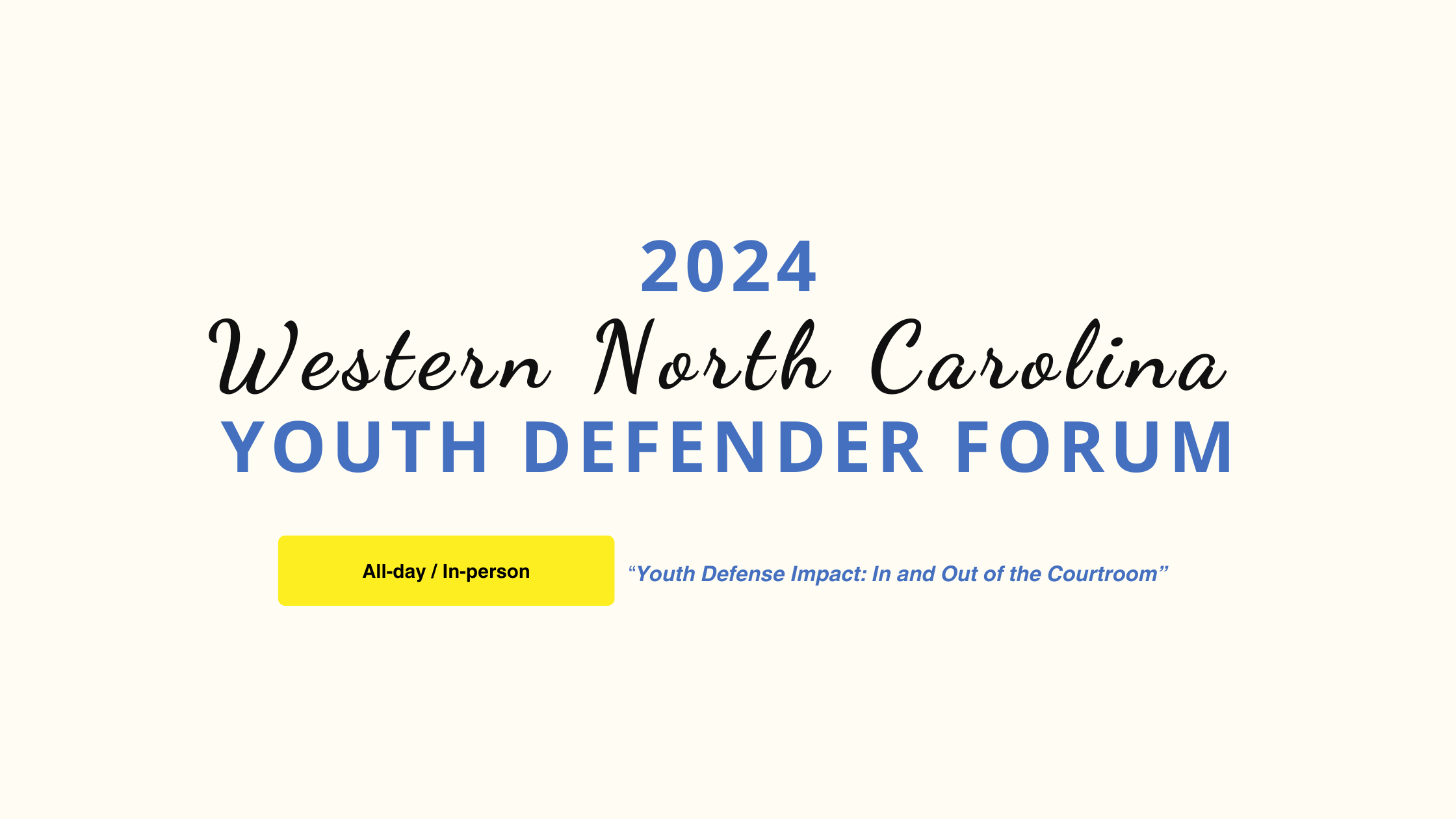 OJD 2024 Western Youth Defender Forum Recap